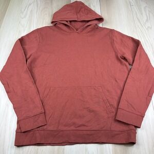 Pact Mens Rust Brown Organic Cotton Kangaroo Pocket Pullover Hoodie Size XL